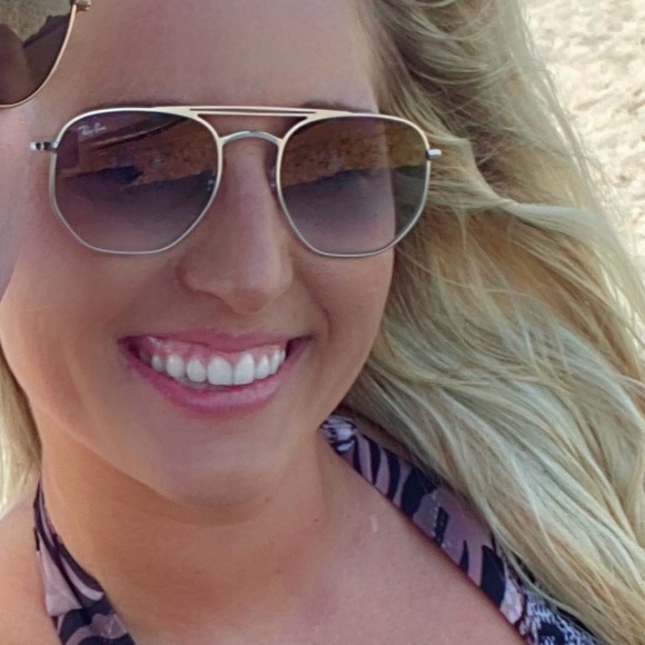 Ray-Ban Square Sunglasses w/ Blue Gradient Lens - Picture 6 of 6